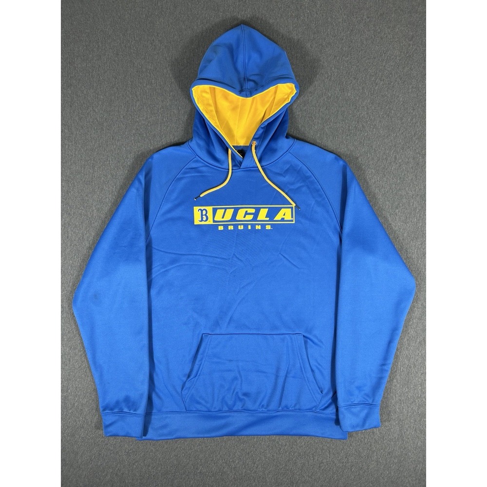 UCLA Bruins Hoodie Mens Blue Yellow Colosseum Performance Fleece XL